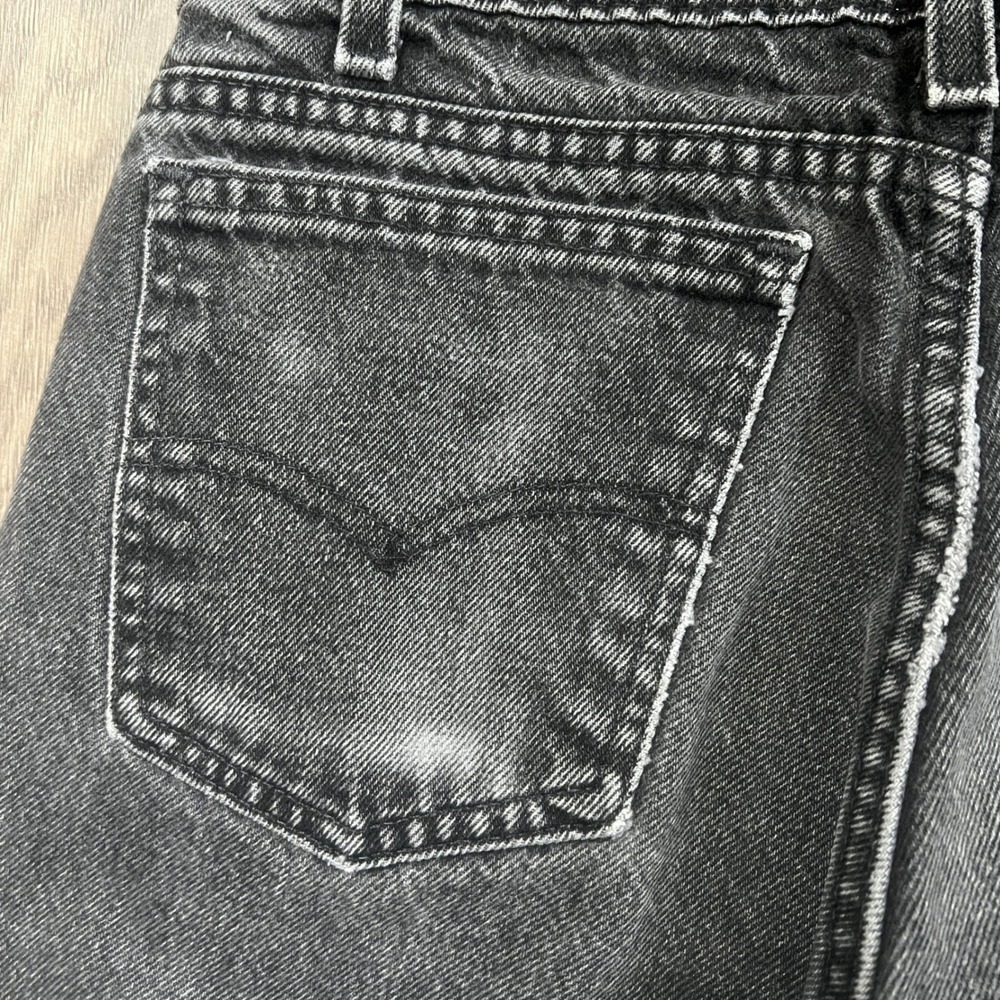 Vintage Orange Tab Levis Mens W 33 L 32 Black Straight Leg - Picture 6 of 8